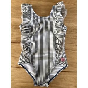 Ruffle Butts Seersucker Long Sleeve Rash Guard Bathing Suit Baby 4T Striped